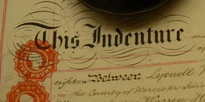Old Deeds /Indentures are a valuable resource telling us about the social history of a building and its age, it’s important to hold onto these or put them into the local County Archives