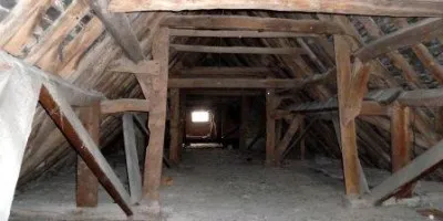 The age of the interior roof space can tell us a lot about the age of the building